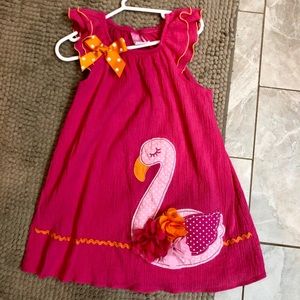 Toddler girl flamingo 3T dress 🧡💕